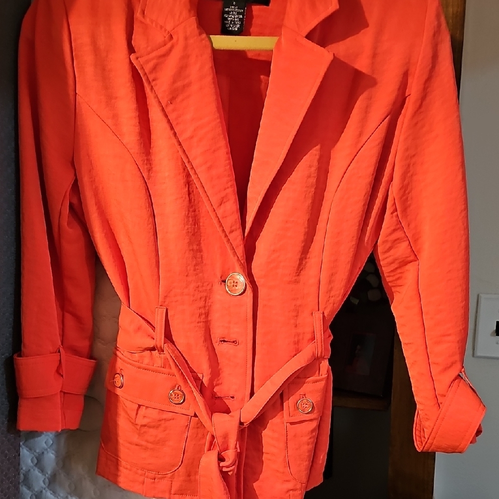 89th & Madison Vibrant Orange Blazer